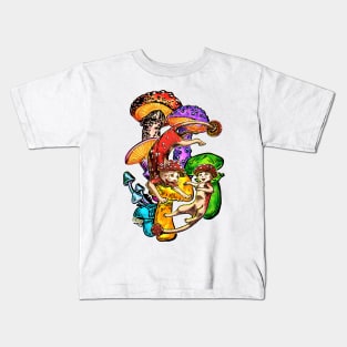 Mushroom Cats Kids T-Shirt